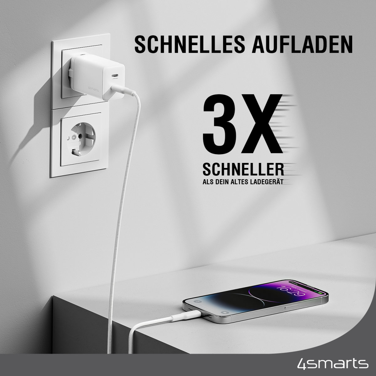 4smarts Ladegerät PDPlug Dual 45W GaN 2xC, weiß 4smarts Ladegerät PDPlug Dual 45W GaN 2xC, weiß – Bild 7