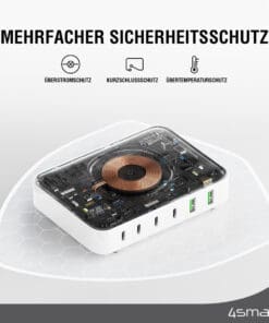 4smarts 7in1 GaN Ladestation 100W Wireless Charger, weiß 4smarts 7in1 GaN Ladestation 100W Wireless Charger, weiß – Bild 4