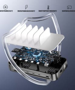4smarts Ladestation Team 100W 5C/1A inkl. 6 Kabel, spacegrau 4smarts Ladestation Team 100W 5C/1A inkl. 6 Kabel, spacegrau – Bild 7