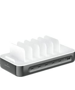 4smarts Ladestation Team 100W 5C/1A inkl. 6 Kabel, spacegrau 4smarts Ladestation Team 100W 5C/1A inkl. 6 Kabel, spacegrau – Bild 2