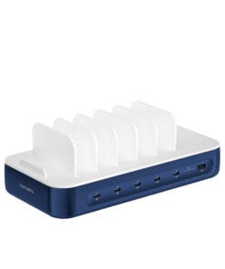 Alternative view of 4smarts Ladestation Team 100W 5C/1A inkl. 6 Kabel, navy