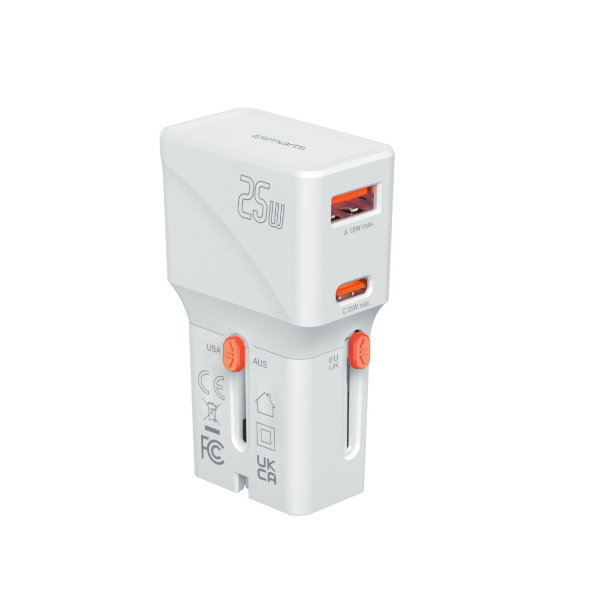 4smarts Weltreiseadapter Nomad Pocket 25W, weiß 4smarts Weltreiseadapter Nomad Pocket 25W, weiß – Bild 10