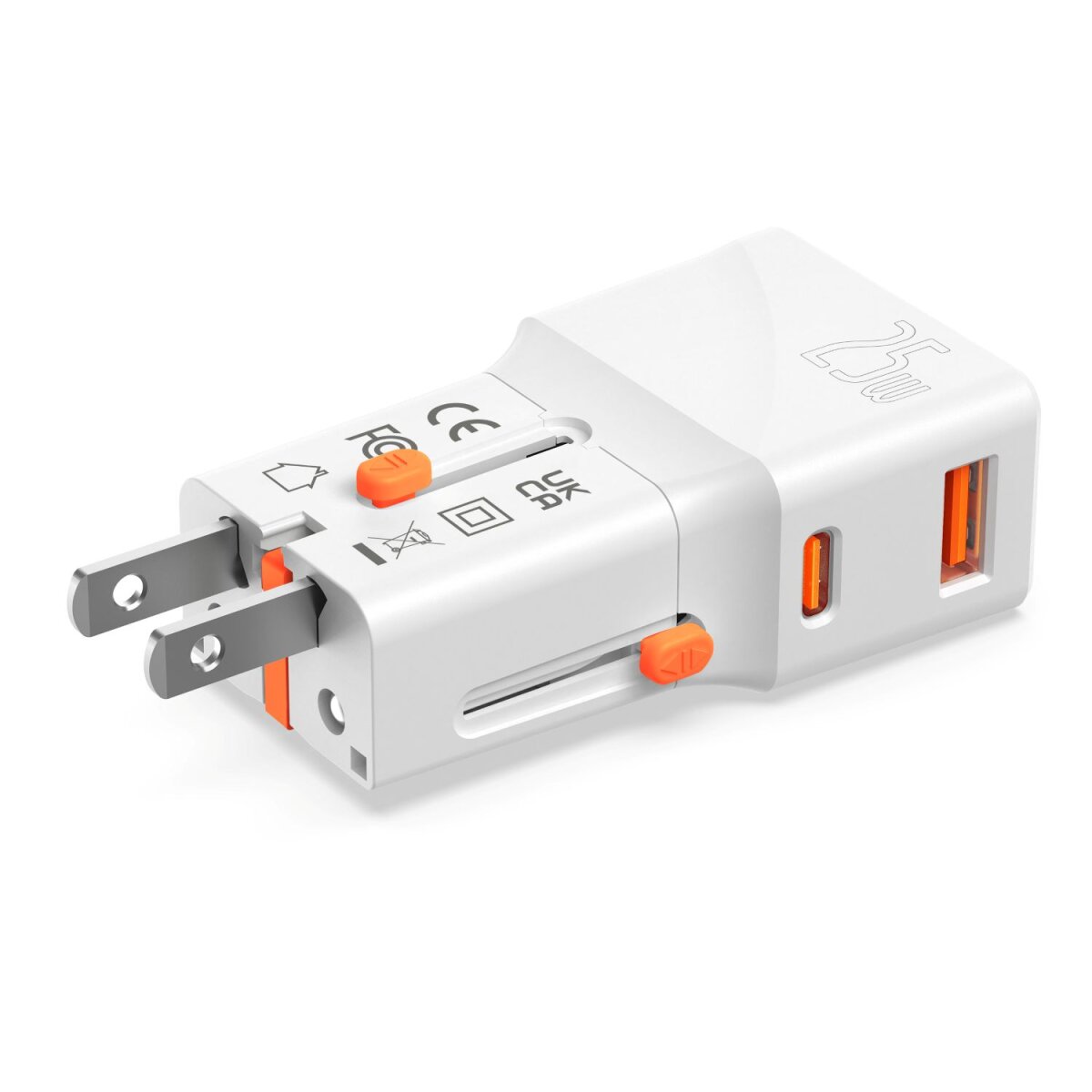 4smarts Weltreiseadapter Nomad Pocket 25W, weiß 4smarts Weltreiseadapter Nomad Pocket 25W, weiß – Bild 6