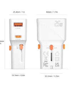 4smarts Weltreiseadapter Nomad Pocket 25W, weiß 4smarts Weltreiseadapter Nomad Pocket 25W, weiß – Bild 5