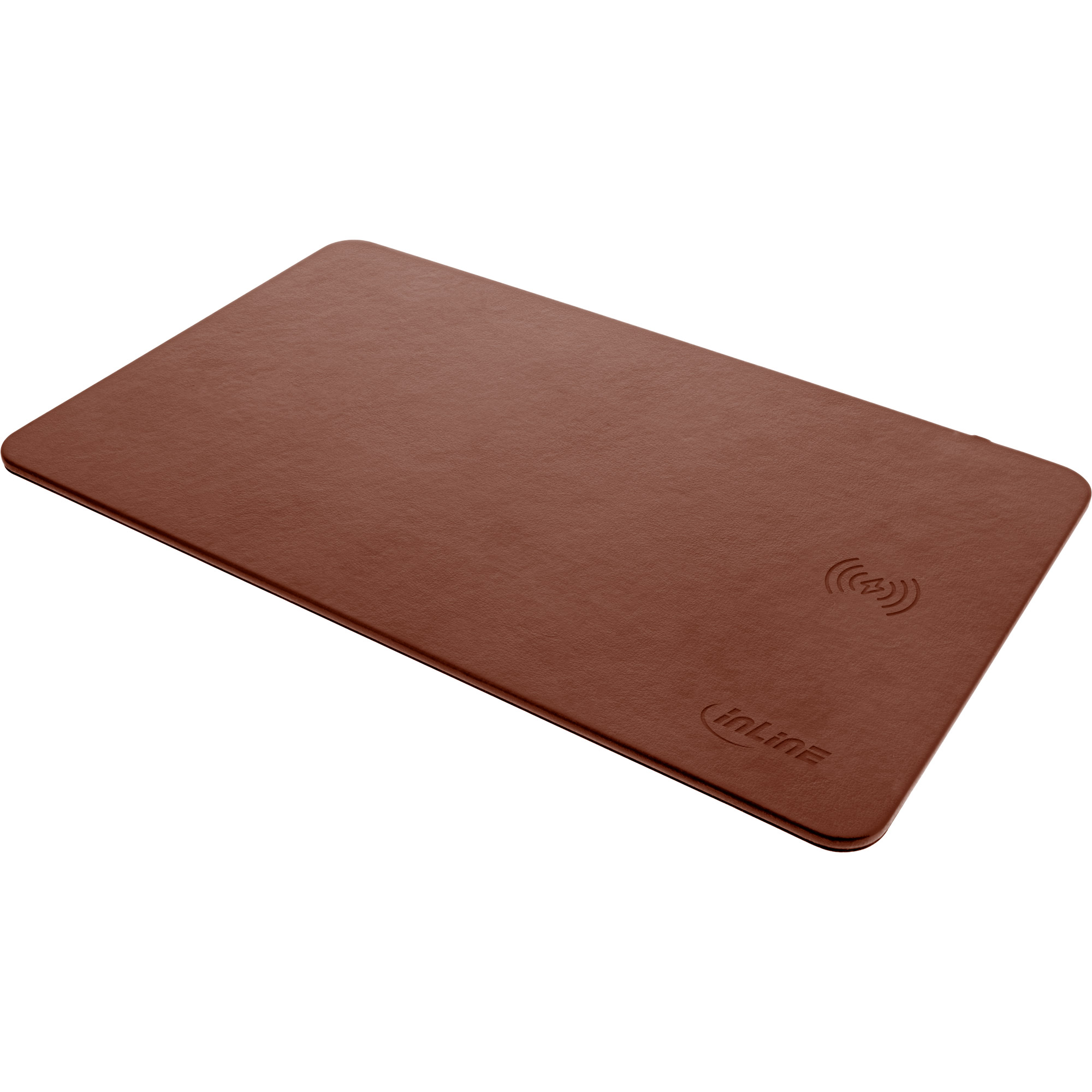 InLine® Maus-Pad, Wireless Charging (Qi), Kunstleder, 370x225x7mm, braun InLine® Maus-Pad, Wireless Charging (Qi), Kunstleder, 370x225x7mm, braun