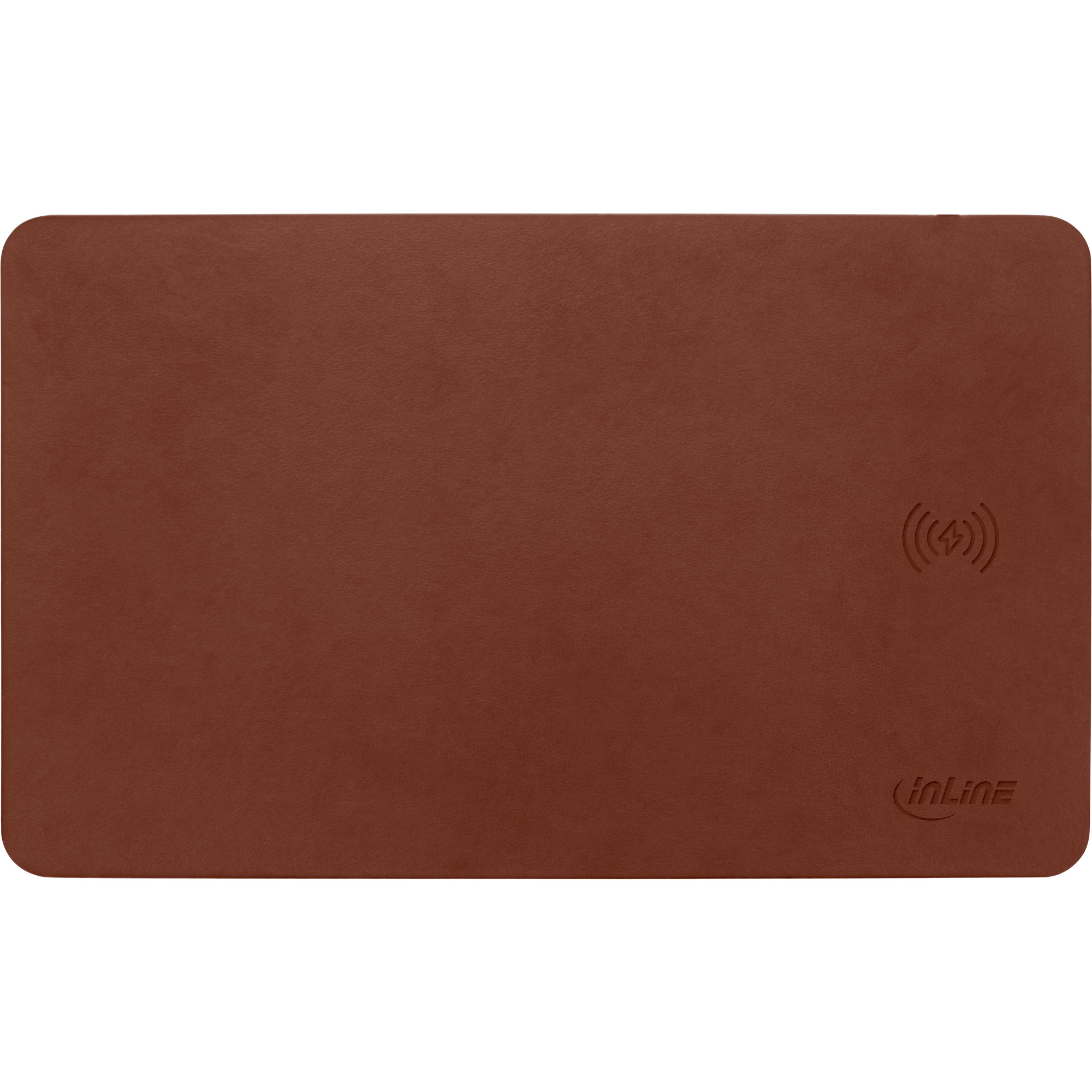 InLine® Maus-Pad, Wireless Charging (Qi), Kunstleder, 370x225x7mm, braun InLine® Maus-Pad, Wireless Charging (Qi), Kunstleder, 370x225x7mm, braun – Bild 2