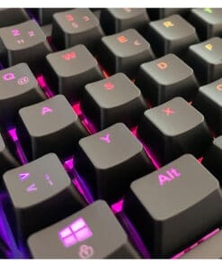 Alternative view of LC-Power LC-KEY-MECH-2-RGB-C-W Mechanische Gaming Tastatur DE, Funk + BT + USB, schwarz