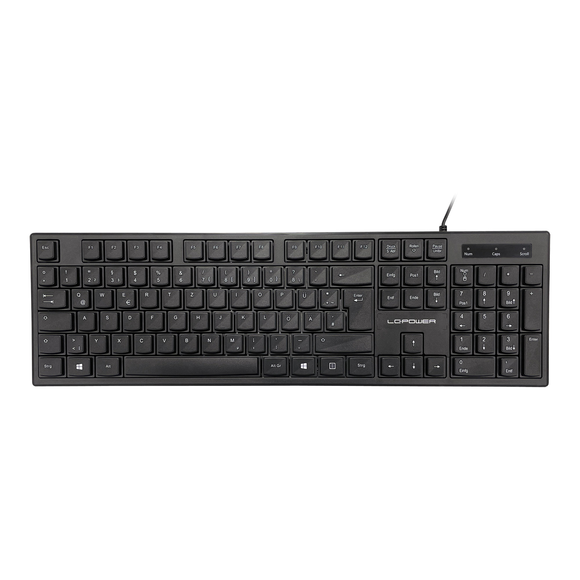 LC-Power LC-KEY-903DE Office-Tastatur, USB, schwarz LC-Power LC-KEY-903DE Office-Tastatur, USB, schwarz