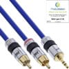 Cinch/Klinke Kabel, PREMIUM, 2x Cinch Stecker an 3,5mm Klinke Stecker, 25m, blau InLine® Cinch/Klinke Kabel, PREMIUM, 2x Cinch Buchse an 3,5mm Klinke Stecker, 0,25m