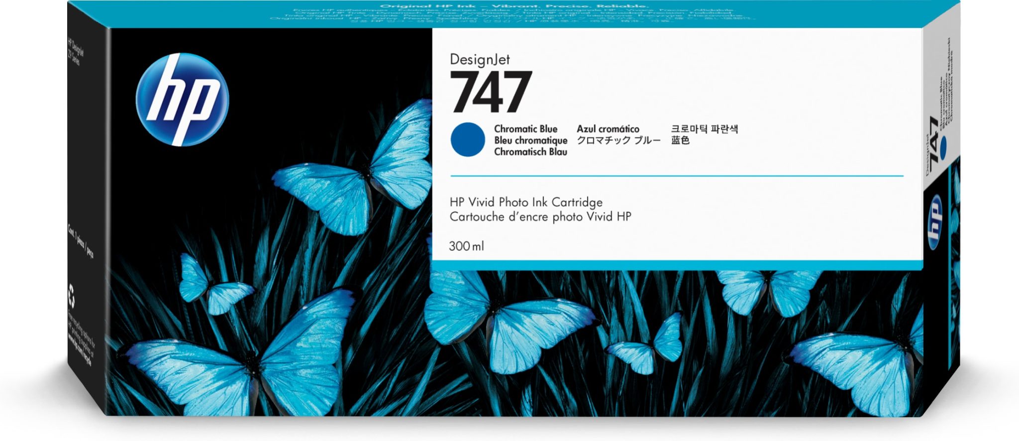 HP 747 Chromatisches Blau DesignJet Tintenpatrone, 300 ml HP 747 Chromatisches Blau DesignJet Tintenpatrone, 300 ml – Bild 2