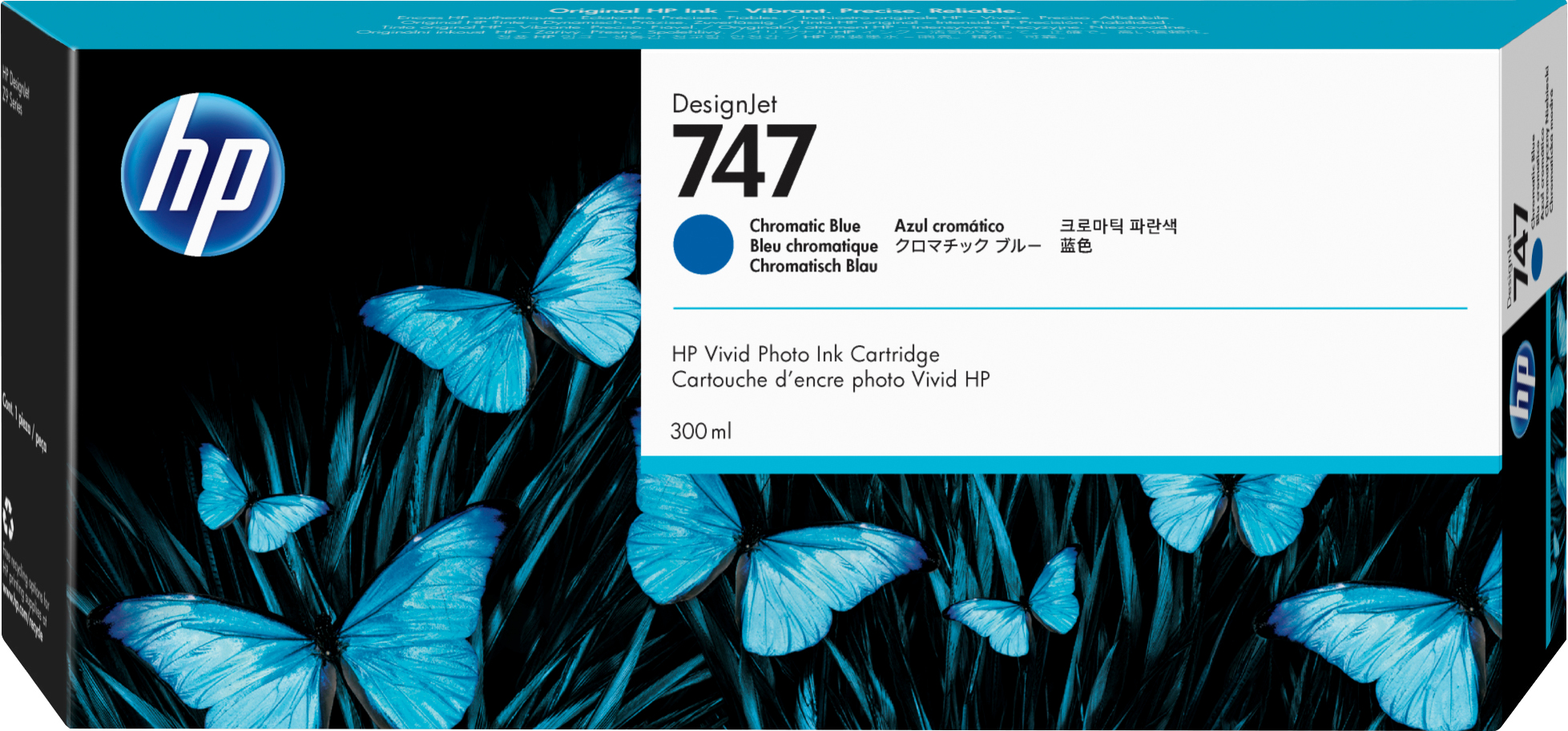 HP 747 Chromatisches Blau DesignJet Tintenpatrone, 300 ml HP 747 Chromatisches Blau DesignJet Tintenpatrone, 300 ml