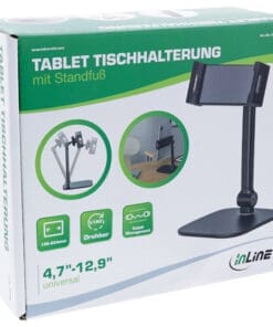 InLine® Tablet Tischhalterung mit Standfuß, bis 12,9", schwarz InLine® Tablet Tischhalterung mit Standfuß, bis 12,9", schwarz – Bild 10