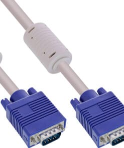 InLine® S-VGA Kabel, 15pol HD Stecker / Stecker, beige, 0,3m, beige