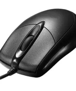 Perixx PERIMICE-201 P B, Kabelgebundene optische Maus, PS/2-Kabel, schwarz, schwarz