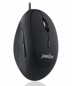 Perixx PERIMICE-519, Kleine ergonomische Maus, USB-Kabel, schwarz, schwarz