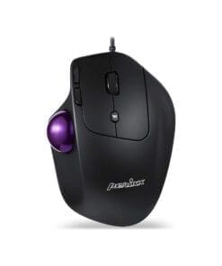 Perixx PERIMICE-520, kabelgebundene ergonomische Trackball Maus, anpassbarer Winkel, 2 DPI Level, schwarz