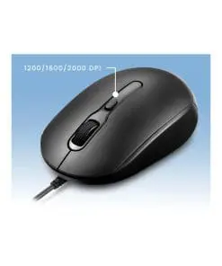 Alternative view of Perixx PERIMICE-222UB, Maus, optisch, 4 Tasten, Silent, USB-A, schwarz