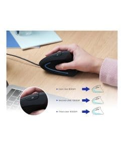 Alternative view of Perixx PERIMICE-513 C Vertikale Ergonomie-Maus, USB-C, schwarz, Rechtshänder
