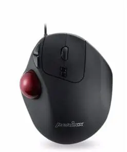 Perixx PERIMICE-517, Ergonomische Trackball Maus, USB-Kabel, schwarz, schwarz