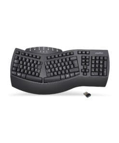 PERIXX PERIBOARD-612B DE, ergonomische Tastatur, Dualmodus, Funk/Bluetooth, Windows/Mac, schwarz