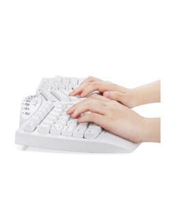 PERIXX PERIBOARD-612W DE, ergonomische Tastatur, Dualmodus, Funk/Bluetooth, Windows/Mac, weiß PERIXX PERIBOARD-612W DE, ergonomische Tastatur, Dualmodus, Funk/Bluetooth, Windows/Mac, weiß – Bild 3