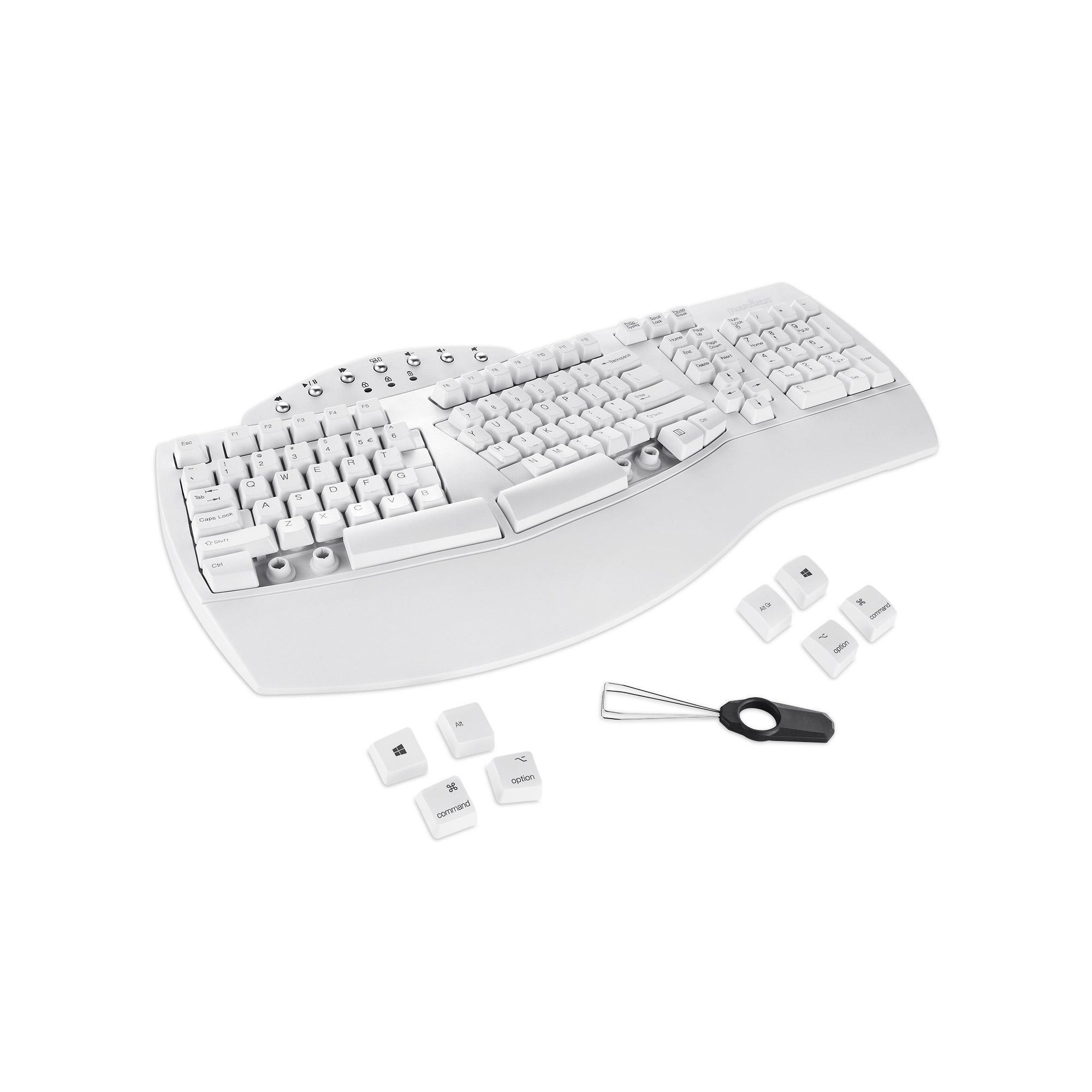 PERIXX PERIBOARD-612W DE, ergonomische Tastatur, Dualmodus, Funk/Bluetooth, Windows/Mac, weiß PERIXX PERIBOARD-612W DE, ergonomische Tastatur, Dualmodus, Funk/Bluetooth, Windows/Mac, weiß – Bild 5