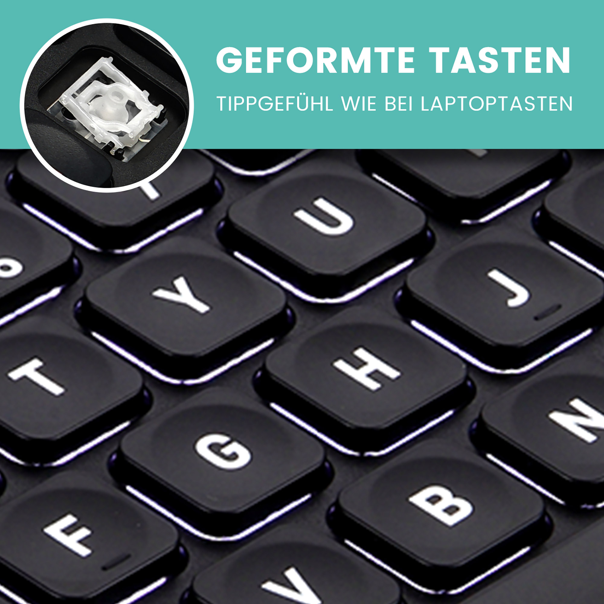 Perixx PERIBOARD-332B DE, Mini-Tastatur, USB kabelgebunden, Hintergrundbeleuchtung, schwarz Perixx PERIBOARD-332B DE, Mini-Tastatur, USB kabelgebunden, Hintergrundbeleuchtung, schwarz – Bild 2