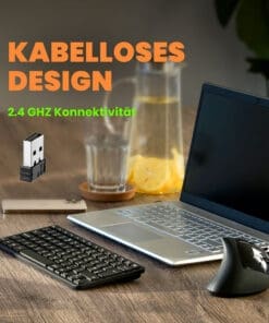 Perixx PERIBOARD-732B DE, Mini-Tastatur Wireless, mit Hintergrundbeleuchtung, schwarz Perixx PERIBOARD-732B DE, Mini-Tastatur Wireless, mit Hintergrundbeleuchtung, schwarz – Bild 3