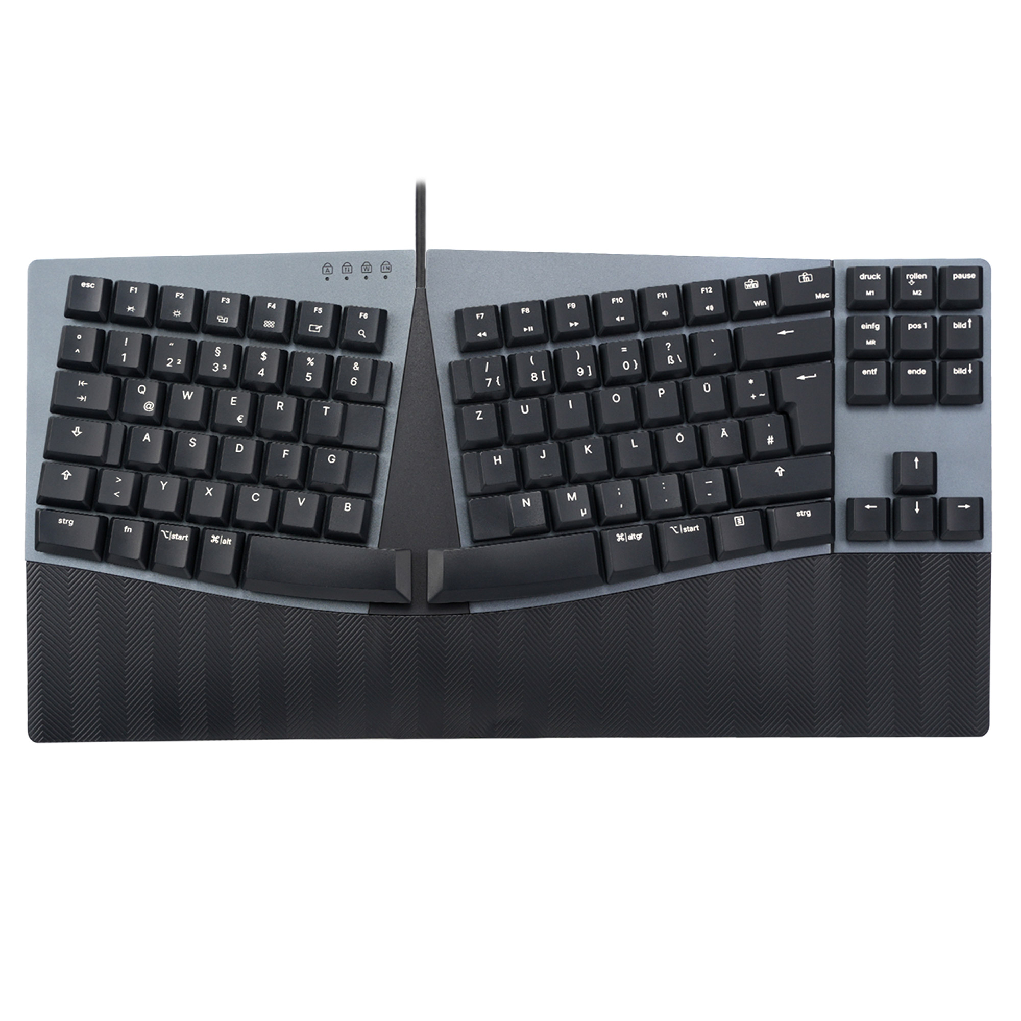 Perixx PERIBOARD-335 DE BL, Kabelgebundene ergonomische mechanische kompakte Tastatur - flache blaue Klickschalter Perixx PERIBOARD-335 DE BL, Kabelgebundene ergonomische mechanische kompakte Tastatur - flache blaue Klickschalter