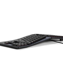 Alternative view of Perixx PERIBOARD-335 DE BL, Kabelgebundene ergonomische mechanische kompakte Tastatur - flache blaue Klickschalter