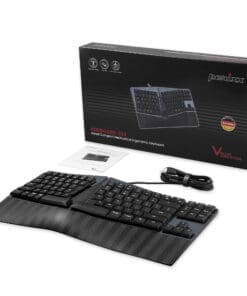 Perixx PERIBOARD-335 DE BL, Kabelgebundene ergonomische mechanische kompakte Tastatur - flache blaue Klickschalter Perixx PERIBOARD-335 DE BL, Kabelgebundene ergonomische mechanische kompakte Tastatur - flache blaue Klickschalter – Bild 4