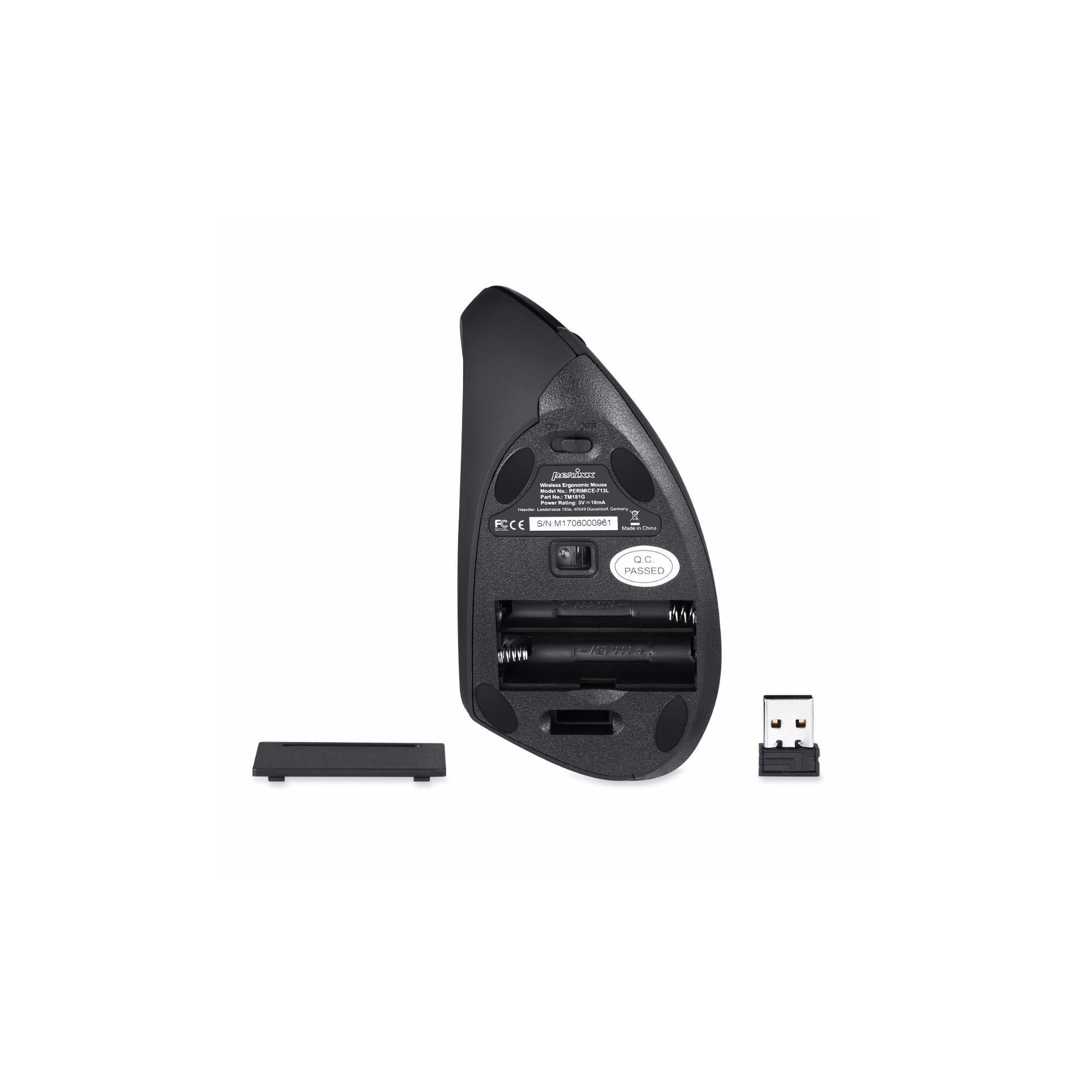 Perixx PERIMICE-713 L , ergonomische vertikale Maus für Linkshänder, schwarz Perixx PERIMICE-713 L , ergonomische vertikale Maus für Linkshänder, schwarz – Bild 7