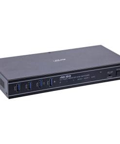 InLine® KVM Switch, 2-fach, HDMI & DP, Dual Monitor, 4K60Hz, USB Hub, schwarz
