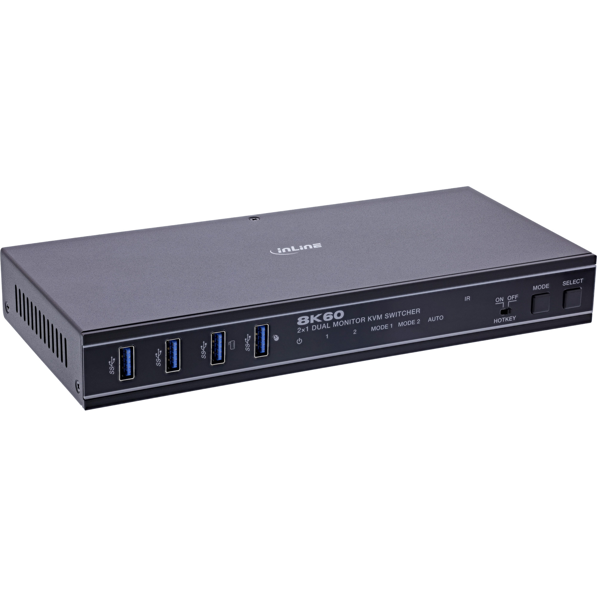 InLine® KVM Switch, 2-fach, HDMI, Dual Monitor, 8K60Hz, USB Hub, schwarz InLine® KVM Switch, 2-fach, HDMI, Dual Monitor, 8K60Hz, USB Hub, schwarz