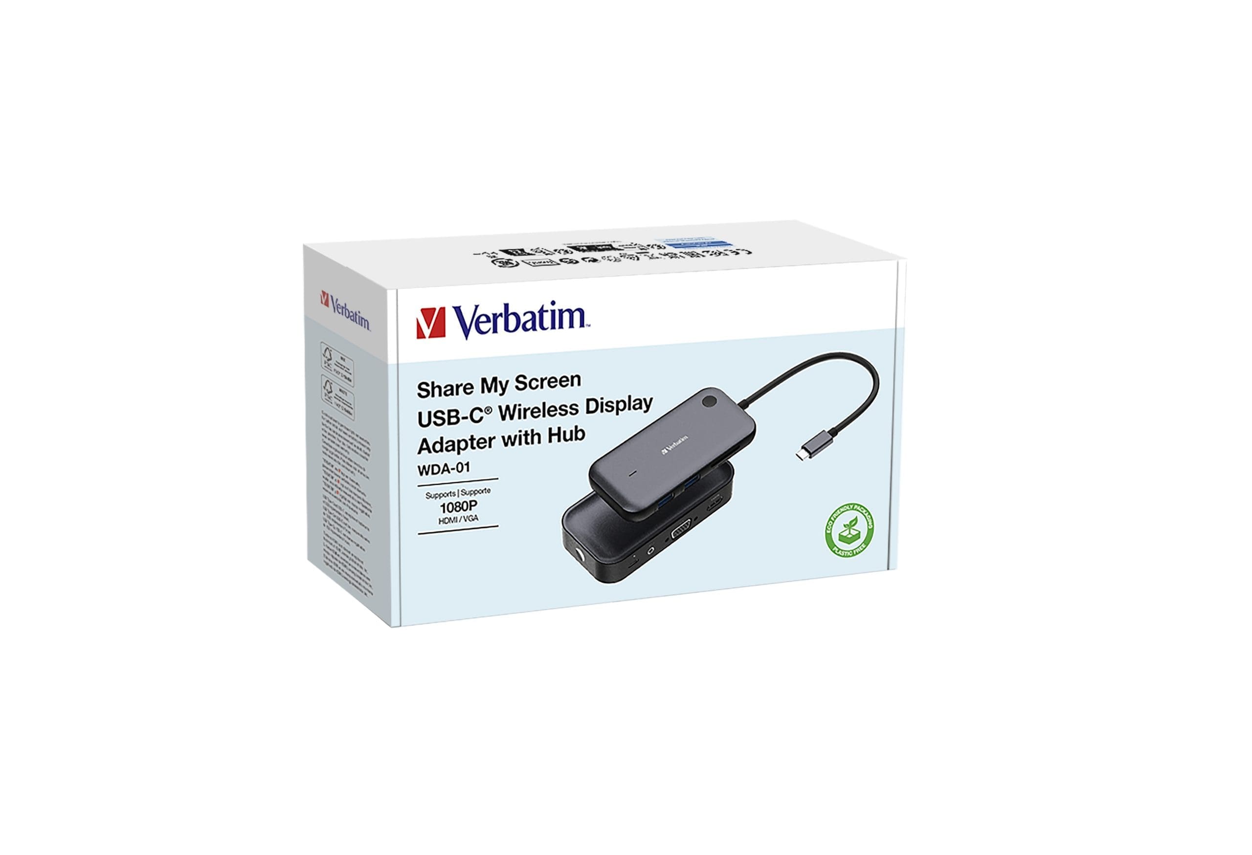 Verbatim USB-C-Wireless-Display-Adapter 1080P mit Hub WDA-01 Verbatim USB-C-Wireless-Display-Adapter 1080P mit Hub WDA-01 – Bild 5