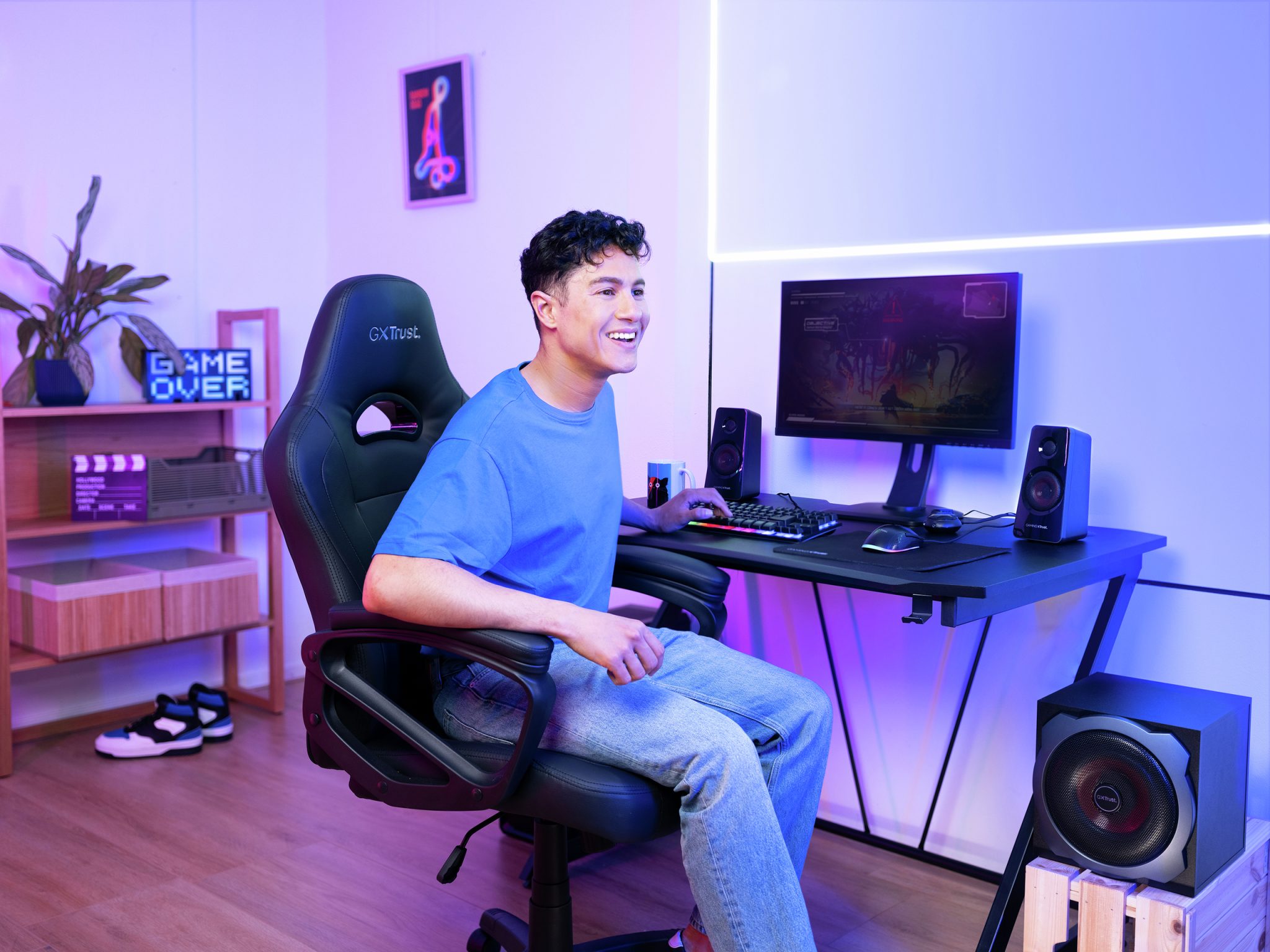 Trust Gaming GXT 38 2.1 Gaming Lautsprechersystem mit Subwoofer, schwarz/rot Trust Gaming GXT 38 2.1 Gaming Lautsprechersystem mit Subwoofer, schwarz/rot – Bild 5