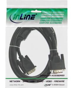 Alternative view of DVI-D Kabel, digital 18+1 Stecker / Stecker, Single Link, 2 Ferrite, 3m, schwarz