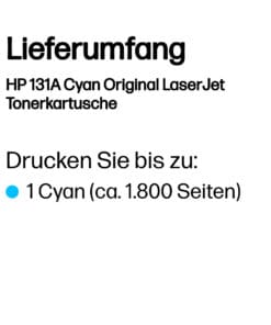 HP Toner 131A CF211A Cyan (ca. 1.800 Seiten) HP Toner 131A CF211A Cyan (ca. 1.800 Seiten) – Bild 3