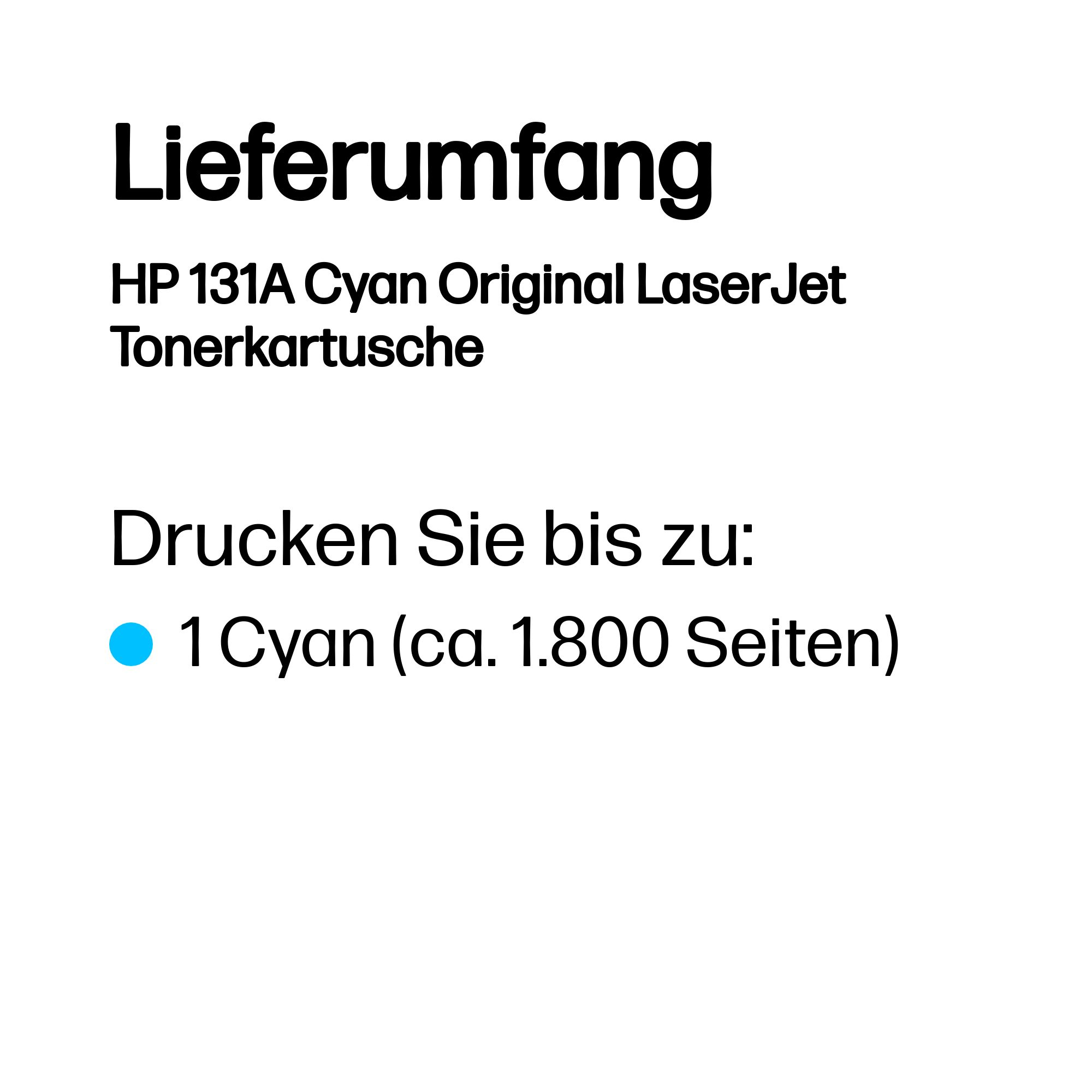 HP Toner 131A CF211A Cyan (ca. 1.800 Seiten) HP Toner 131A CF211A Cyan (ca. 1.800 Seiten) – Bild 3