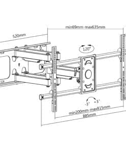 equip 37"-90" kipp- und schwenkbarer TV-Wandhalter equip 37"-90" kipp- und schwenkbarer TV-Wandhalter – Bild 10