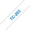 Brother Schriftband TC-203 (lam.) Blau auf Weiß 12mm x 7,7m