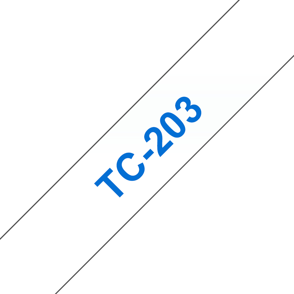 Brother Schriftband TC-203 (lam.) Blau auf Weiß 12mm x 7,7m Brother Schriftband TC-203 (lam.) Blau auf Weiß 12mm x 7,7m
