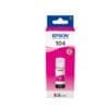 Epson Tintenflasche 104 Magenta (65ml) Hochwertiger Fotodruck<br>Mit dieser Tintenserie in fünf Farben, darunter Photo Black, drucken Sie hochwertige Fotos, die im Fotoalbum bis zu 300 Jahre lang halten1. Von herausragenden, hochglänzenden Fotos bis hin zu täglichen Dokumenten erzielt diese Tintenserie – zusammen mit den EcoTank-Druckern, hochwertige Ergebnisse. <br><br>Lassen Sie Ihrer Kreativität freien Lauf<br>Mit dieser Tintenserie brauchen Sie sich beim Ausdrucken Ihrer Fotos wegen Kosten keine Gedanken mehr zu machen. Vom ersten Tintensatz an, der mit einem EcoTank-Drucker mitgeliefert wird, haben Sie genug Tinte für bis zu 3.400 Fotos (10 x 15 cm)2.<br><br>Speziell entwickelt für eine einfache Bedienung<br>Die Tintenflaschen von Epson sind dank eines neuen Designs nun noch einfacher zu benutzen. Die neuen Flaschen machen das Nachfüllen zu einem Kinderspiel – nur die richtige Farbe kann in den entsprechenden Tintentank eingefüllt werden. <br><br>Verlassen Sie sich auf das Original<br>Genießen Sie einfaches und zuverlässiges Drucken mit Epson Original Tinten. Wir investieren viel in Forschung und High-Tech-Fertigungsanlagen und unterziehen unsere Produkte strengen Tests, um Ihnen eine optimale Qualität zu bieten.