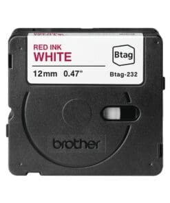 Alternative view of Brother Schriftband BTAG-232 Rot auf Weiß 12 mm x 4 m