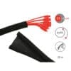 Label-The-Cable Roll, LTC PRO 1250, doppelseitige Klettbandrolle, 25m, blau