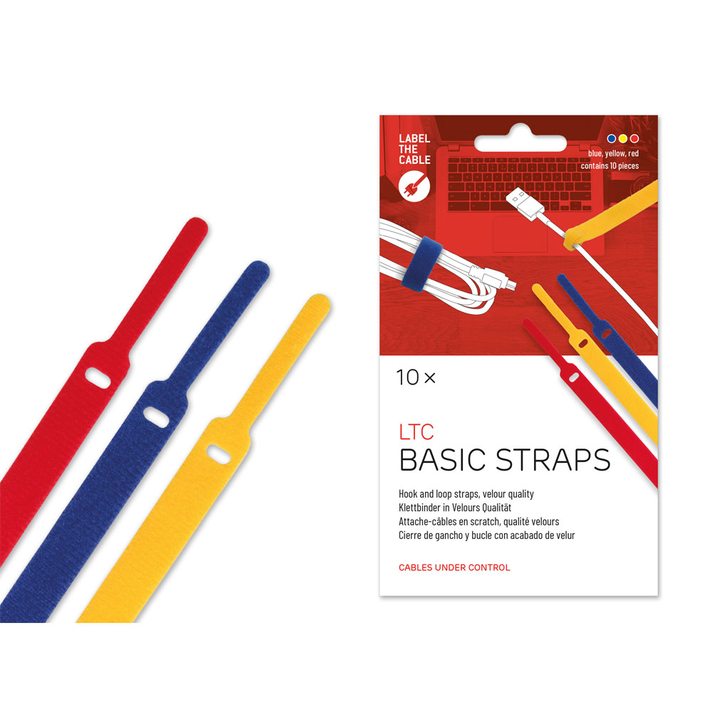Label-The-Cable Basic, LTC 1130, 10er Set mix (gelb, blau, rot) Label-The-Cable Basic, LTC 1130, 10er Set mix (gelb, blau, rot)