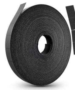 LABEL THE CABLE LTC RIP STRAP, Klettbandrolle abreißbar, schwarz, 10m