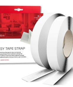 LABEL THE CABLE LTC Easy Tape Strap, Klettbandrolle selbstklebend 20mm, weiß, 8m