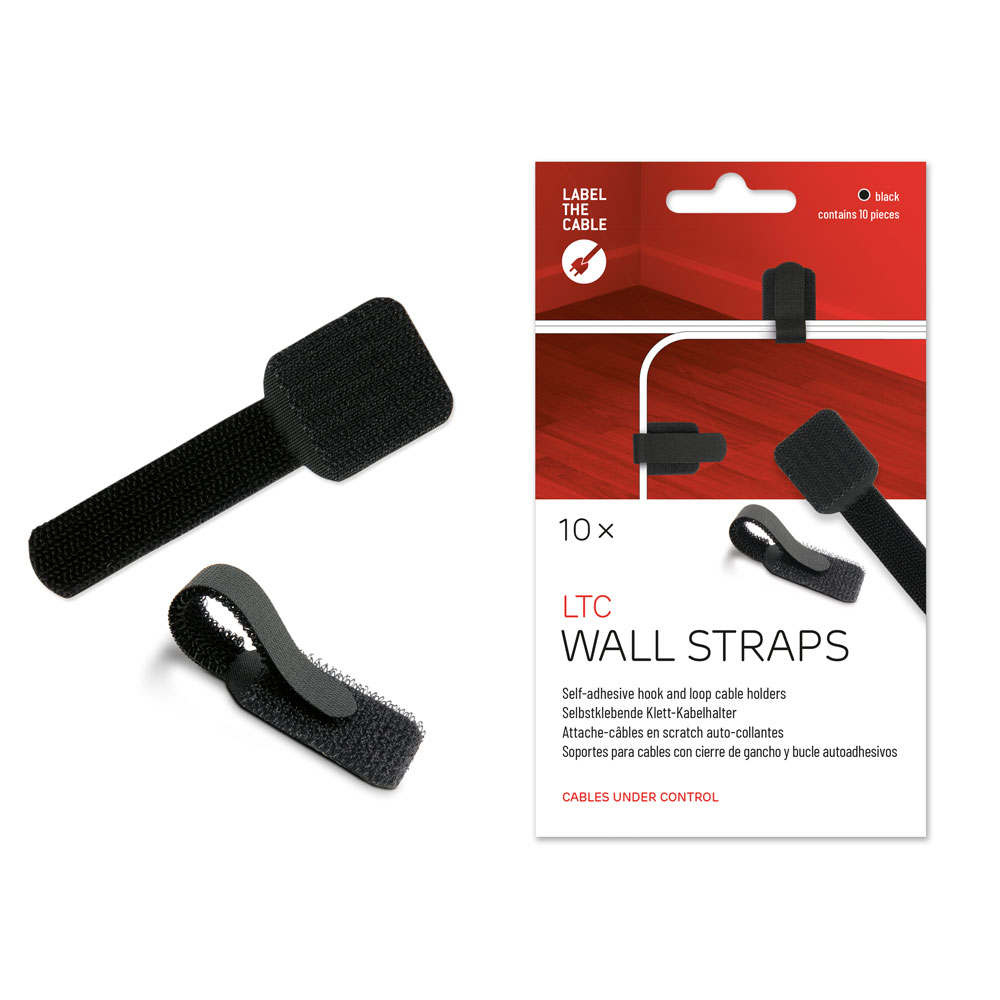 Label-The-Cable Wall, LTC 3110, 10er Set schwarz Label-The-Cable Wall, LTC 3110, 10er Set schwarz