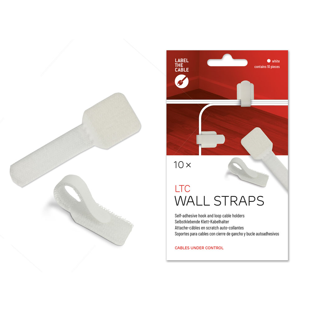 Label-The-Cable Wall, LTC 3120, 10er Set weiß Label-The-Cable Wall, LTC 3120, 10er Set weiß